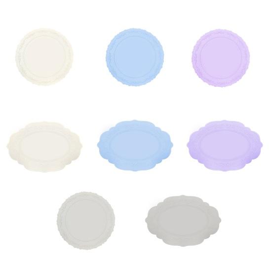 Изолированная подставка под стакан Силиконовая Овальная Нескользящая Термостойкая Подставка под тарелку Превосходный Дизайн против складок Кухонная Декоративная Нескользящая подкладка