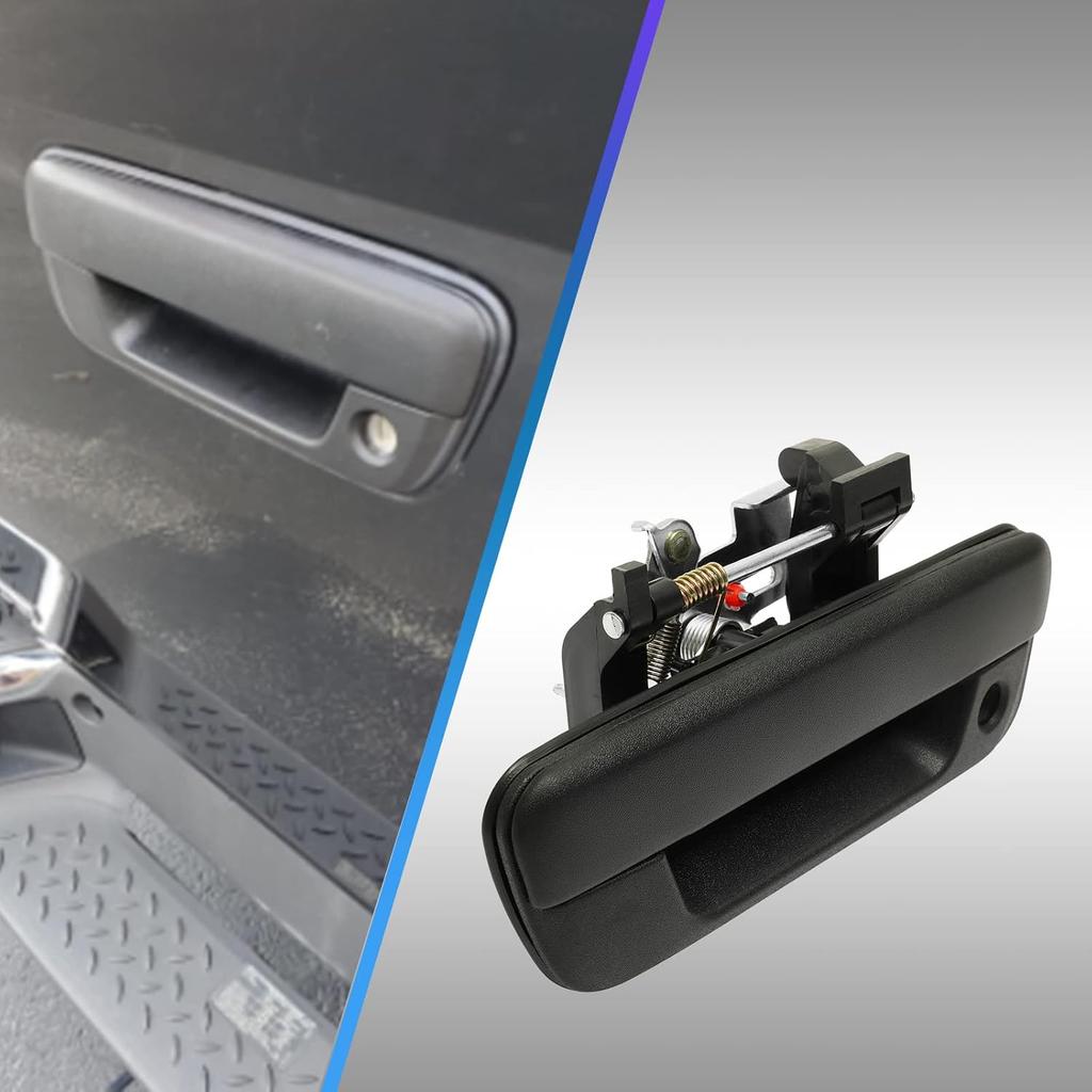 Ручка двери задней двери, Совместима с 2004-2012 Chevy Colorado & GMC Canyon & Isuzu I-280 / I-290 / I-350 / I-370, Внешняя задняя с отверстием под ключ |