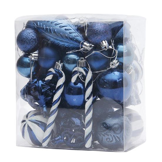 36/40/50 шт. набор рождественских шаров, красочные небьющиеся декоративные безделушки для рождественской елки, праздничные подвесные украшения со шнуром для домашнего магазина, витрины