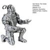 Desktop Storage Ornament 3D Printed Knight Pen Holder, Kneeling Armor Stand, Vintage Desk Statue Stationery Organizer for Office Study And Gaming