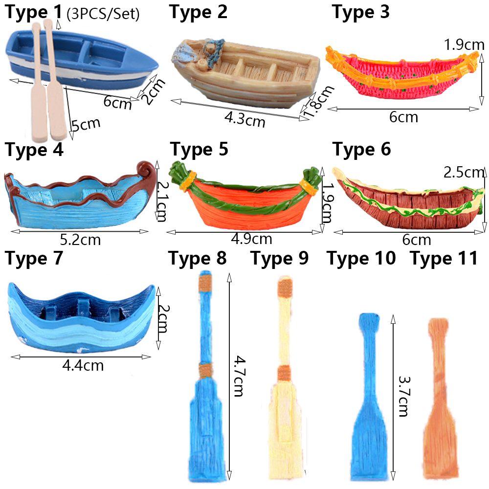 Accessories Micro Landscape Miniature Ship Home Decorations Boat Figurine Artificial Paddle