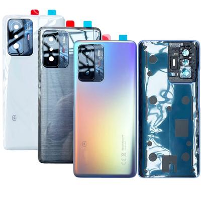 Для Xiaomi 11T Pro 5G/11T 5G задняя стеклянная крышка, сменная задняя крышка корпуса, крышка батарейного отсека с объективом камеры
