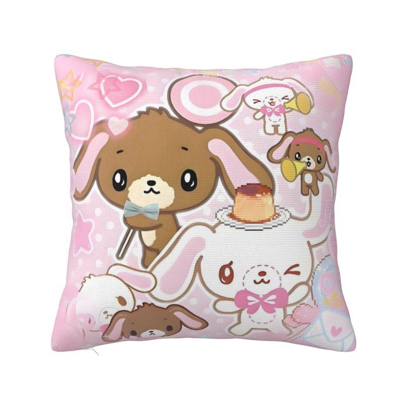 Индивидуальная роскошная наволочка Sanrio Sugarbunnies Аниме для дивана Мягкая милая мультяшная наволочка для подушки Домашний декоративный