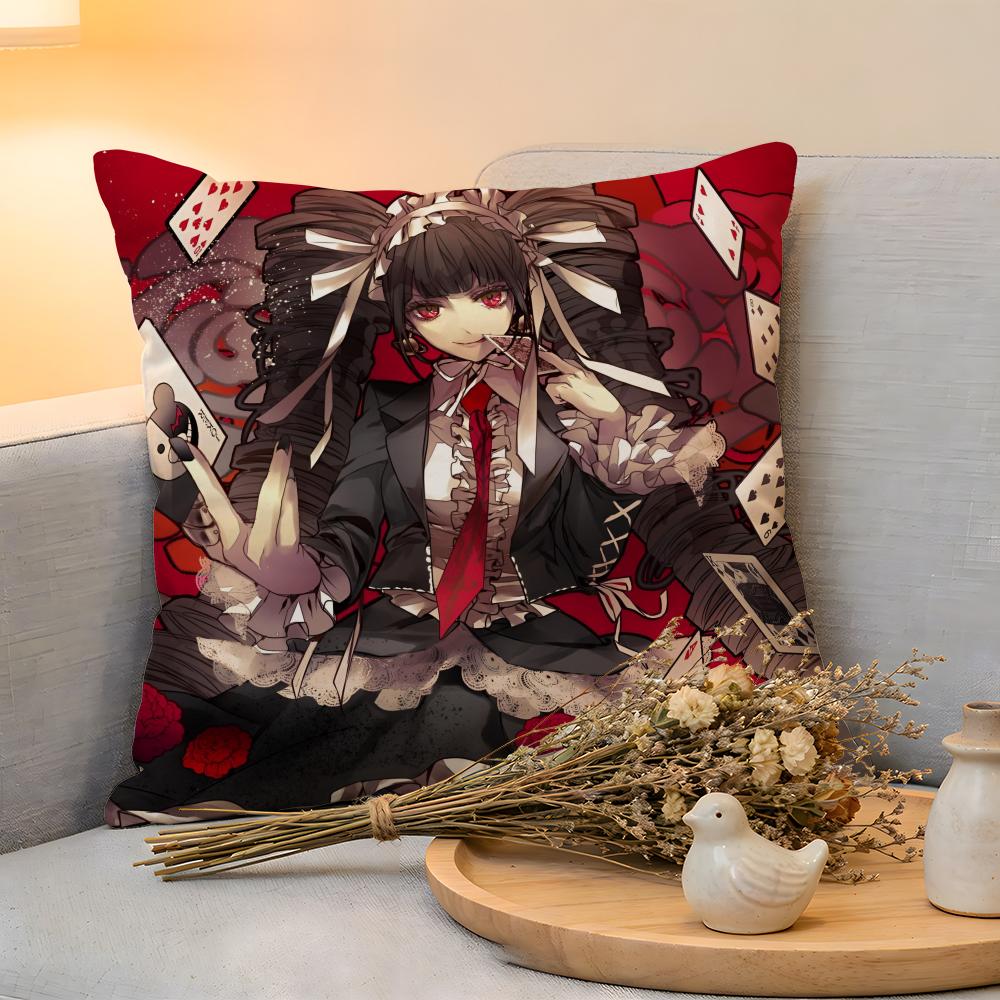 Cushion Cover Linen SkinFriendly Soft Decorative Case for Sofa Home Decor Anime KWaii DDanganronpa Pillow cover