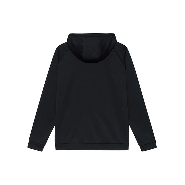 New Balance Logo Print Sports Fleece Lined Hood Jacket Winter Men's Black (Unisex) Jackets AMJ13020 BK