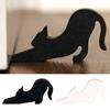 Stretched Cat Door Stopper Wedge Anti-slip Windproof No Drilling Anti-collision Carpet Tile Concrete Wooden Floor Black White Kitten Decorative