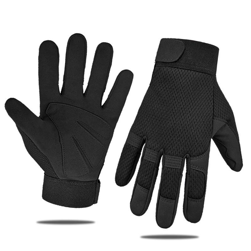 Breathable Anti-Slip Work Gloves Cycling Delivery Outdoor Use Knit Fabric Full Finger Lightweight