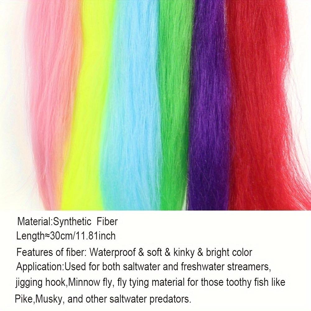 1 упаковка 30 см гофрированное Kinky Minnow волокно стримерная мушка волокна Bucktail головка для джига материал для вязания для нахлыста форель щука окунь набор приманок