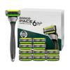 Dorco Pace6 Style Shaving Razor 1 Handle + 11 Cartridges Set