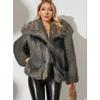 Fur Big Collar Synthetic Fur Coat Short Fashion Imitation Fox Fur Coat Fluffy Plush Women's Clothing