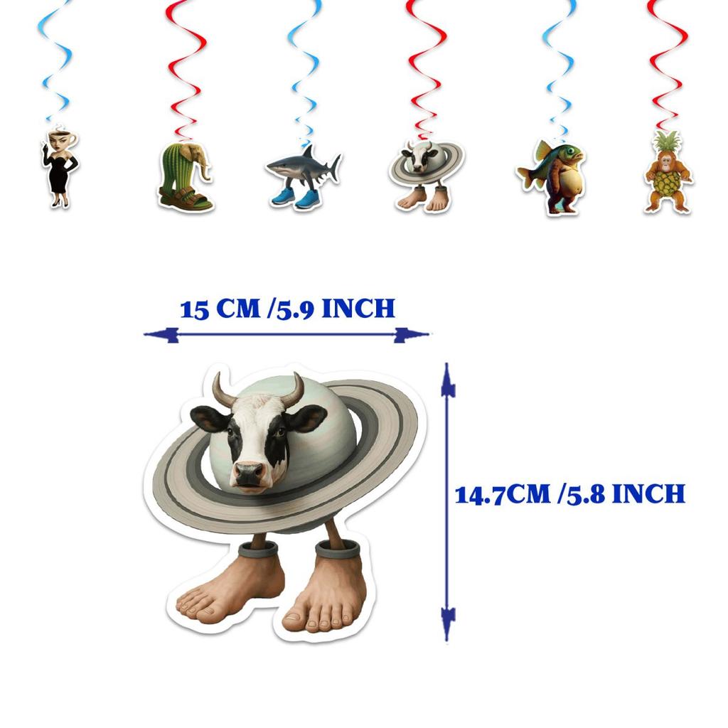 TungTung Sahur-Themed Birthday Party Banner, Balloons, Backdrop, Cake Topper, and Twister Decoration Set
