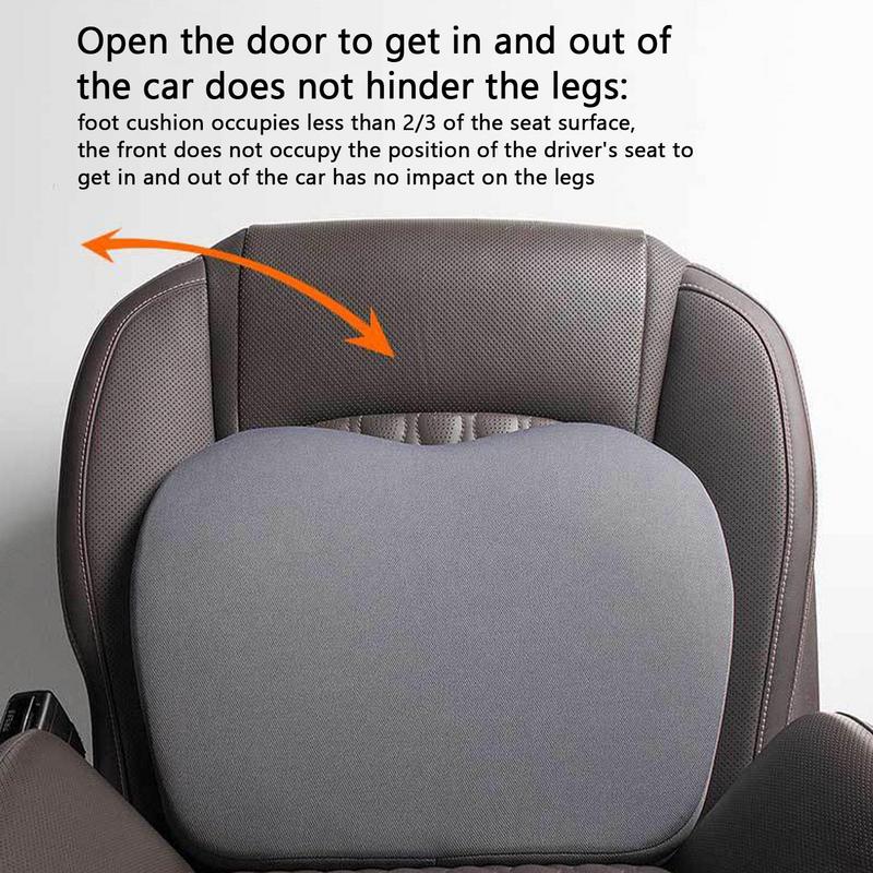 Car Booster Cushion With Memory Foam Hardened Anti-skid Driver Memory Foam Lumbar Pillow Suede Seat Height Inclined Cushion