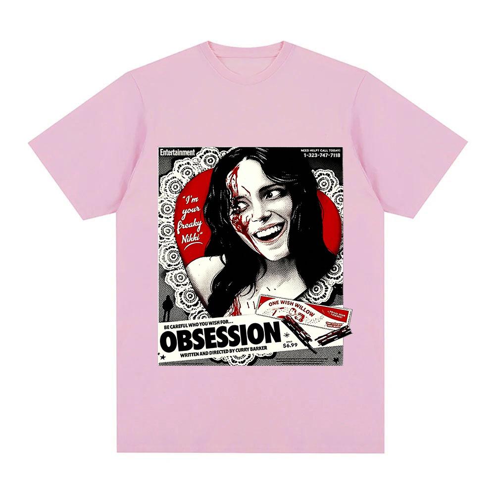 Футболка с графическим принтом из фильма Obsession Хлопок Повседневная Уличная Модная Женская Мужская Унисекс Повседневные Топы с Круглым Вырезом Летние