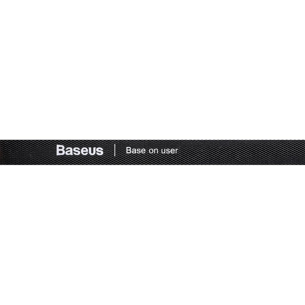 Baseus Rainbow Circle Hook And Loop Straps - Velcro Tape, Velcro Cable Organizer 3M Black (Acmgt-F01)