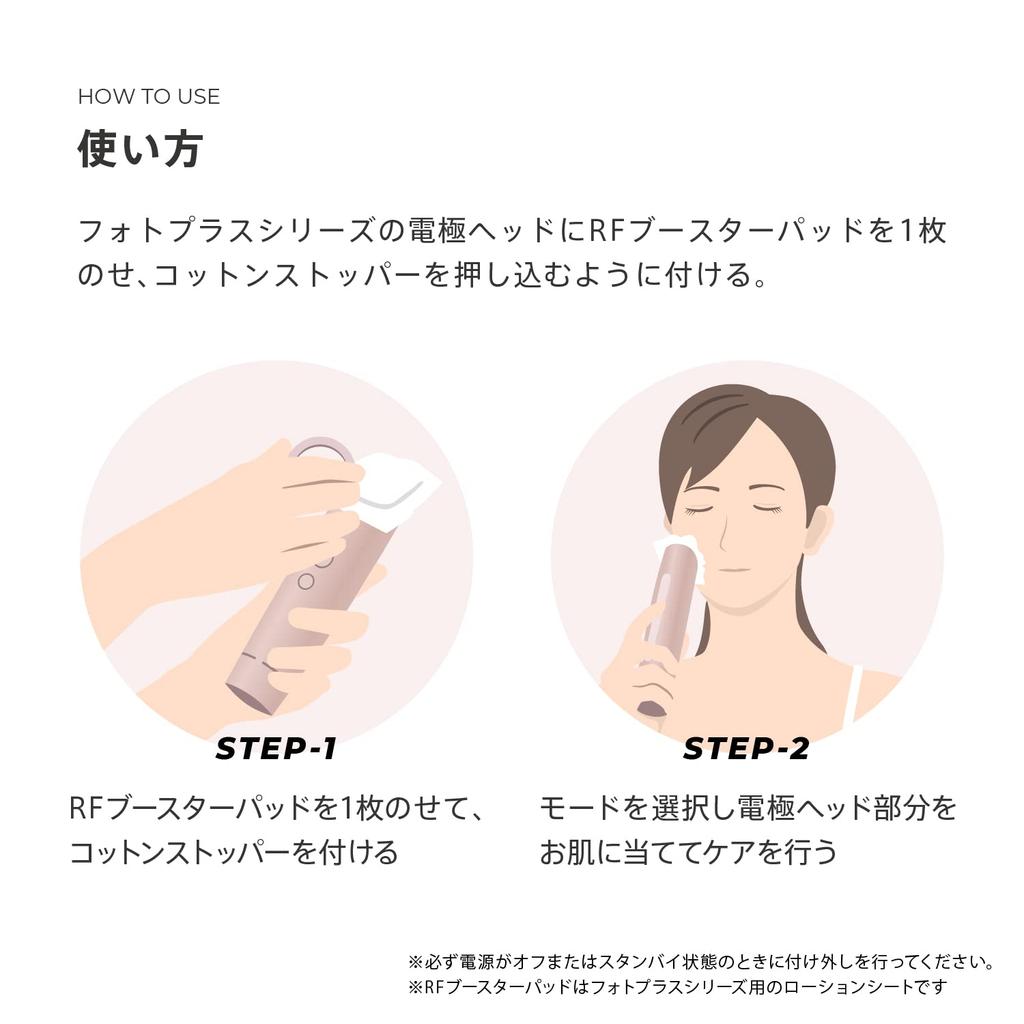 Facial Beauty Device Combination RF Booster Pad Cleanse Moisture 15 Pieces Each YRFS008 YA-MAN &