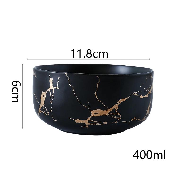 Best Gold Marble Glazes Ceramic Party Tableware Set Porcelain Breakfast Plates Dishes Noodle Bowl Coffee Mug Cup For Decoration