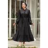 - Layer Pleated Black Hijab Dress 617s