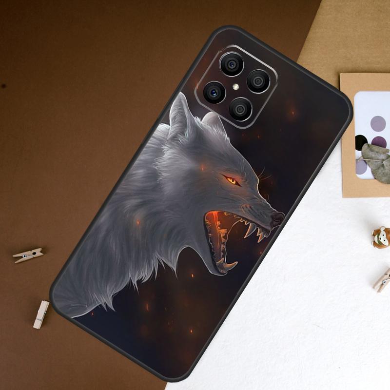 Чехол-арт с волком для Honor Magic 5 Lite Magic 6 Pro 50 70 90 X6 X7 X8 X9 8X X7a X6a X8a X9a X9b