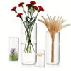 3/4 шт. Стеклянная ваза, настольные украшения, сухие цветы, гидропонная система, свадебные принадлежности, ваза, подсвечник, набор, минималистский, 2 комбинации