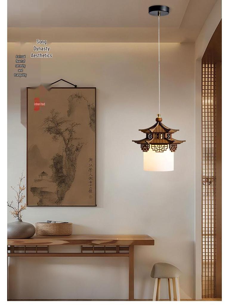 Song Dynasty Teahouse Chandelier: Classic Chinese Corridor Design