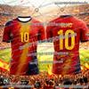Spanish-style Summer 3D Printed  Football Jersey T-shirt Loose and Comfortable Recommended for Sports Wear
