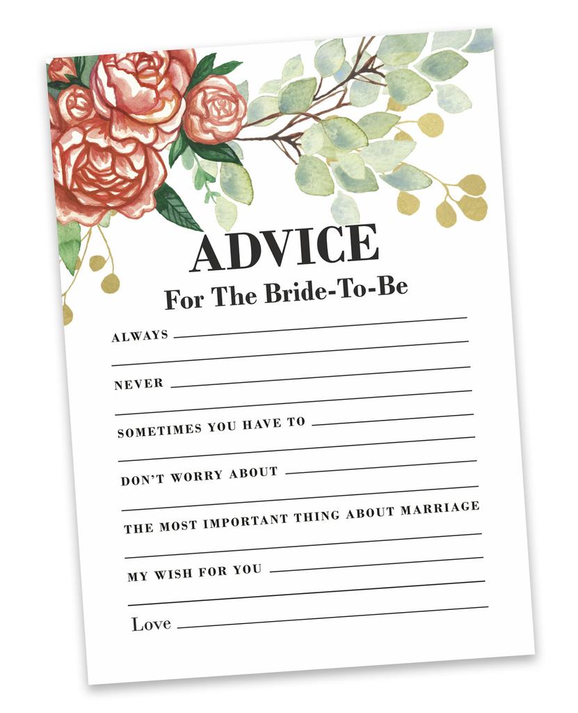 Inkdotpot Игры для свадебного душа Советы для невесты Набор из 50A FloralA Mad Libs Игра