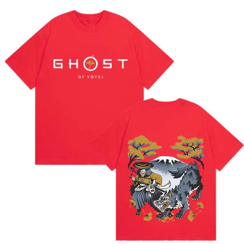 Japanese Game Ghost of Yotei Graphic T Shirt Men Women Fashion Harajuku Clothing T-shirt Casual High Quality Male Cotton T Shirt