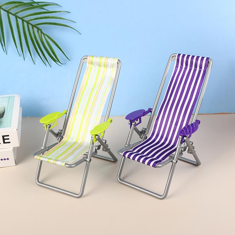 1/6 кукольный домик Мини складной пляжный стул модель кукольный домик на открытом воздухе повседневный откидывающийся стул кукольный дом мебель украшения