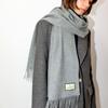 DAMAGE MNEMONIC 100% Wool Gray Muffler