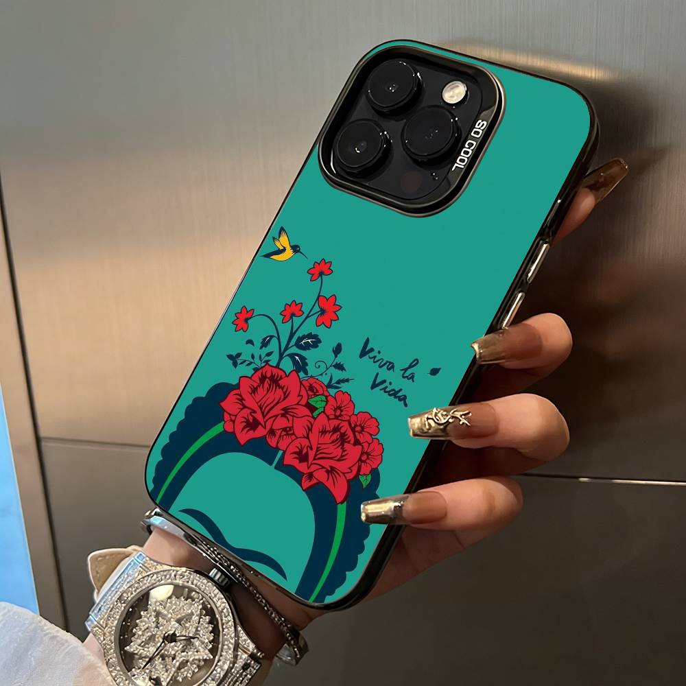 A-Artist F-Frida K-Kahlos Phone Case For IPhone17 16 11 12 13 14 15 16 Pro Max Plus Cover Colored Silver Funda Bumber