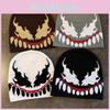 Venom Style Knit Hat Unisex Acrylic Fabric For Streetwear And Cold Weather