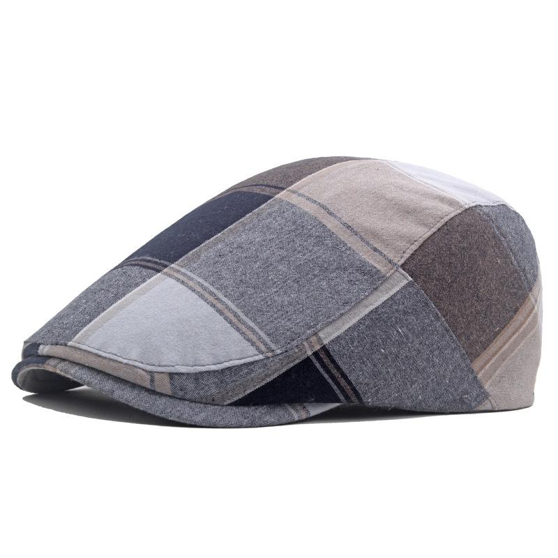 Весенне-осенний тонкий берет, мужская хлопковая клетчатая кепка вперед, уличная шляпа от солнца, кепка газетчика, мужские шляпы художников в стиле Гэтсби