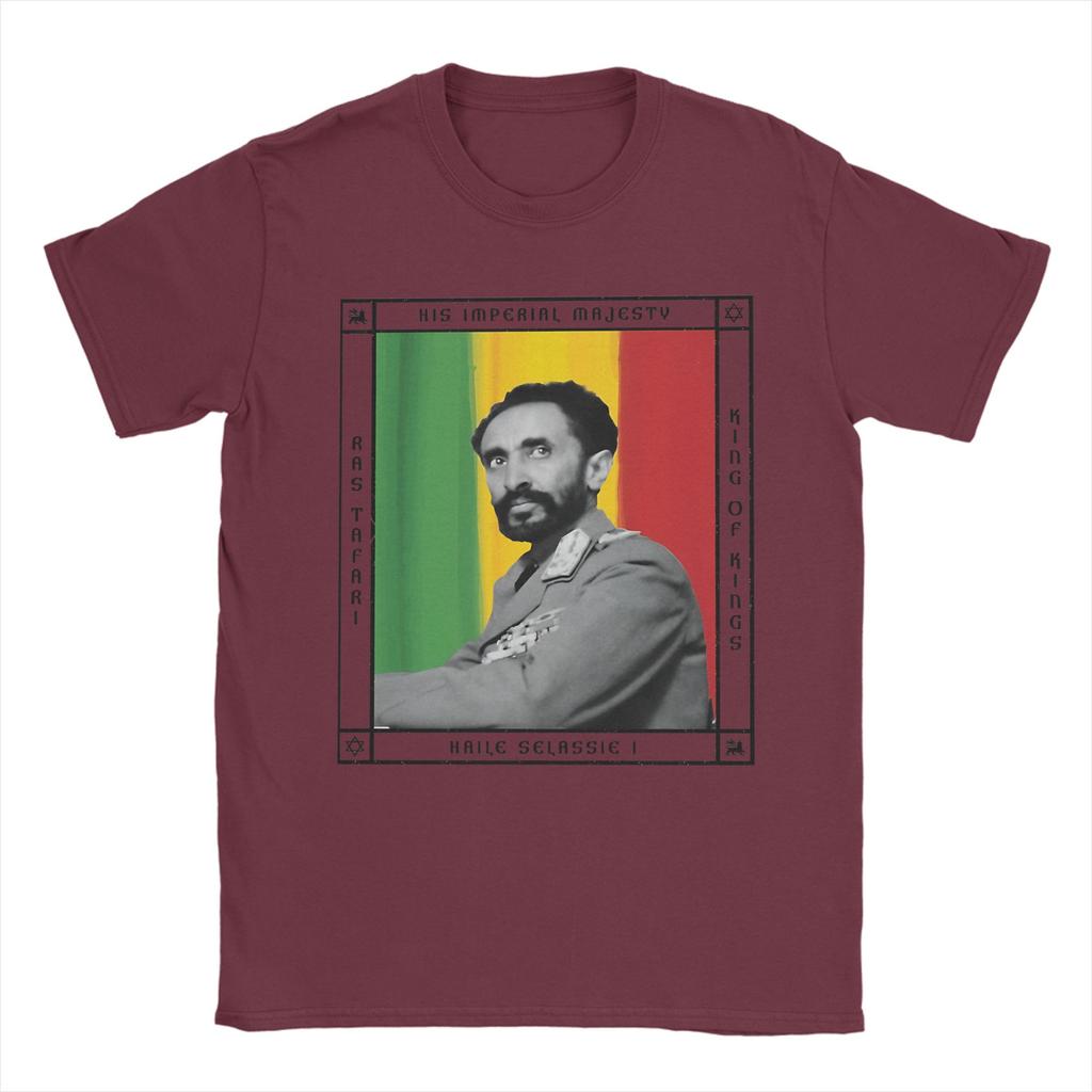 Awesome His Imperial Majesty Haile Selassie I King Of Kings TShirts for Unisex Crewneck T Shirts Short Sleeve Tees Clothing