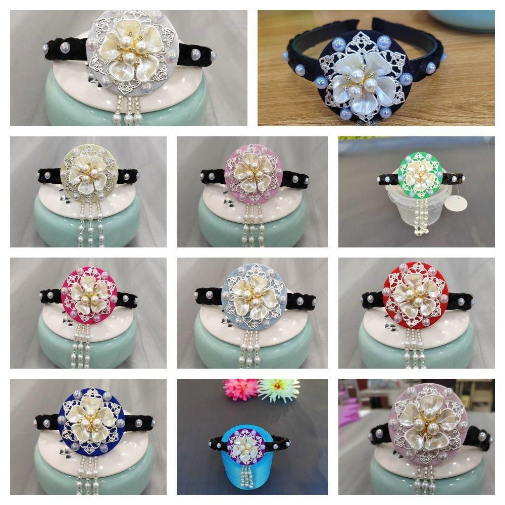 Tassel Hanbok Hairband Pearl Stage Dance Hair Hoop Sweet Korean Headband  Wedding