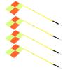 Corner Flags Set for Soccer Field with 4pcs Square Flags 4pcs 2 Section 1.5m Soccer Poles Soccer Equipment for Training
