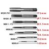 Taper Square Handle Straight Groove Tap Set: M3, M4, M5, M6, M8, M10, M12 (7 Pieces)