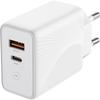Charger - E.F.CONNECTION - PD20W + QC 3.0 - 30W - 2 Ports - White