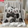 Lovely Panda Family Blanket Soft Plush Green Nature Throw Blanket for Bed Couch Sofa Luxury Air Conditioning Nap Quilt Gift