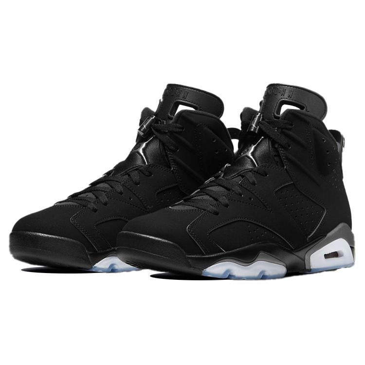 Air Jordan 6 Retro Chrome Men Sneakers Black Metallic-Silver DX2836-001