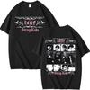 Футболка Stray Kids Do It Album, Принт с коллажем участников в стиле темной готики на лицевой и задней стороне, Короткий рукав, Фан-атрибутика K‑pop