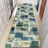 Modern Ikat Geometric Hallway Runner Rug, Non-Slip Washable Floor Mat for Home Decor