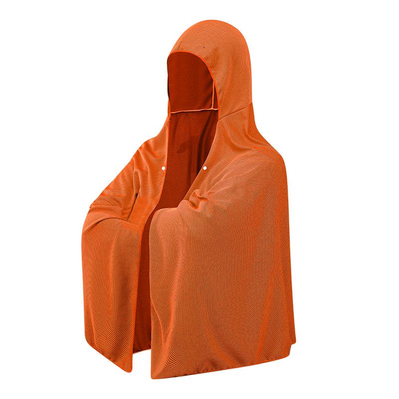 Plus Size Quick-Dry Hooded Beach Towel with Sun Protection and Cooling Effect
