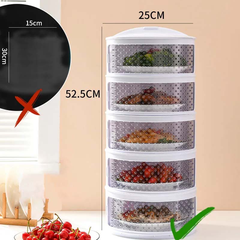 Kitchen Stackable Insulation Dust Proof Food Leftover Container with Lid Cover Dust and Fly Proof In Summer
