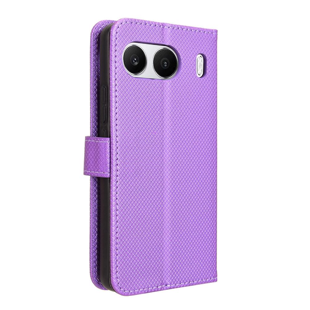 For OnePlus Nord 4 5G Phone Stand Case Diamond Texture PU Leather Cover Wallet