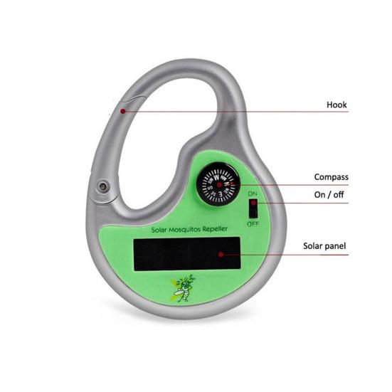 Mosquito Repeller Ultrasonic Anti-moustique Solar Charging Portable Smooth Lightweight Effective Outdoor Fishing Camping Mosquito Repellent Tool