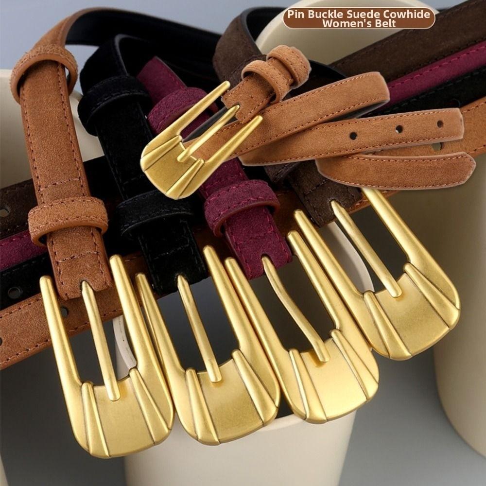 Однотонный Тонкий Пояс на Талию Замшевый Декоративный Пояс Модный Ковбойский Пояс для Женской Юбки Джинсов