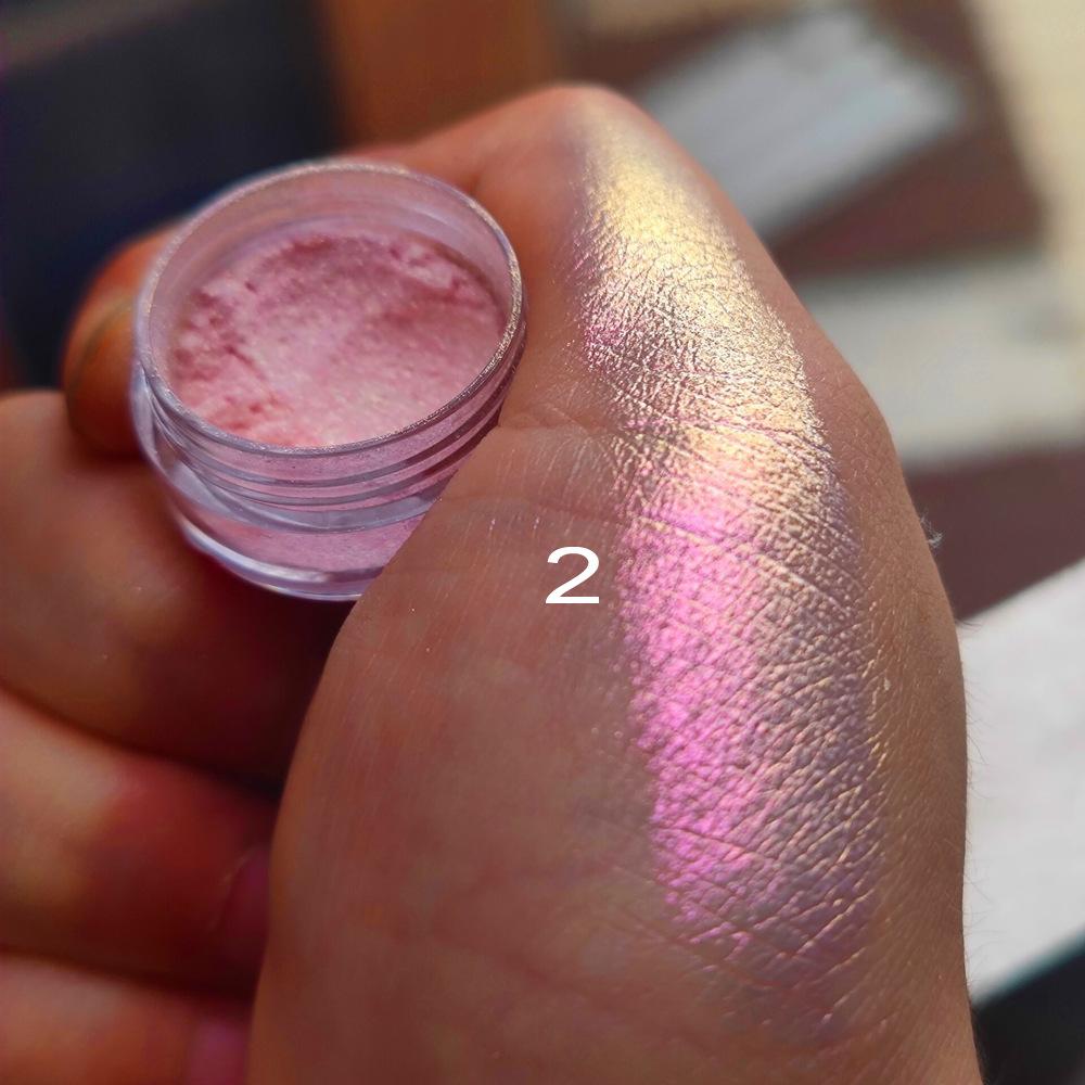 Многоцветные хамелеоновые тени для век, пудра, блестки для ногтей, Aurora Neon Rainbow Pigment, хромированная пудра, переливающиеся тени для век, декор для ногтей