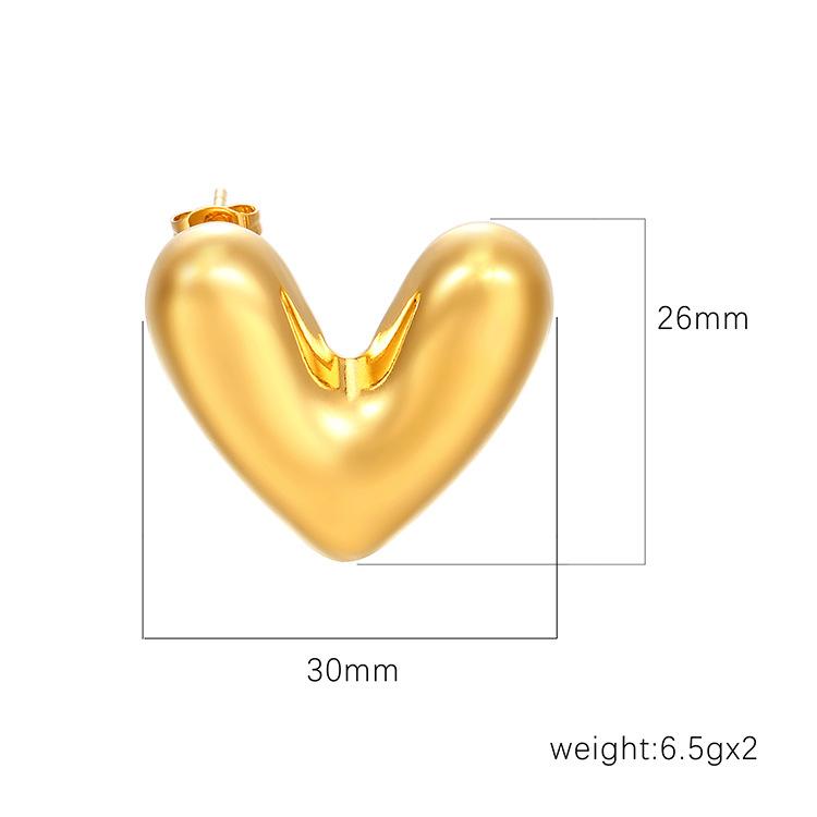 Серьги Love из нержавеющей стали с полостью Niche Design High Sense 18K женские ювелирные серьги