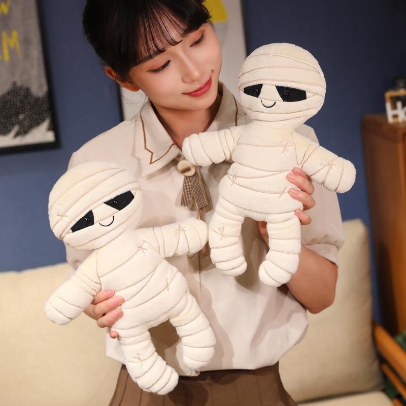 Trick Halloween Pumpkin Mummy Plush Toy Stuffed Horror Anime Figure Decor Pumpkin Light Throw Pillow Plush Toy Gift