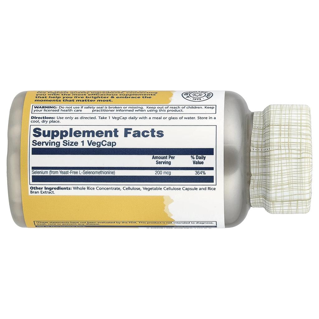 Selenium, 200Mcg, 90 Veggie Caps